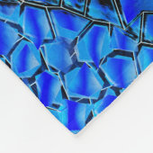 Mosaik mit kleinem Konvexe in blau bis grau und sc Fleecedecke (Ecke)