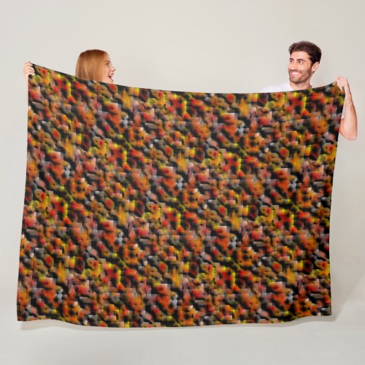 Mosaik mit Mischung aus roten und geschnitzten Far Fleecedecke (Beispiel)