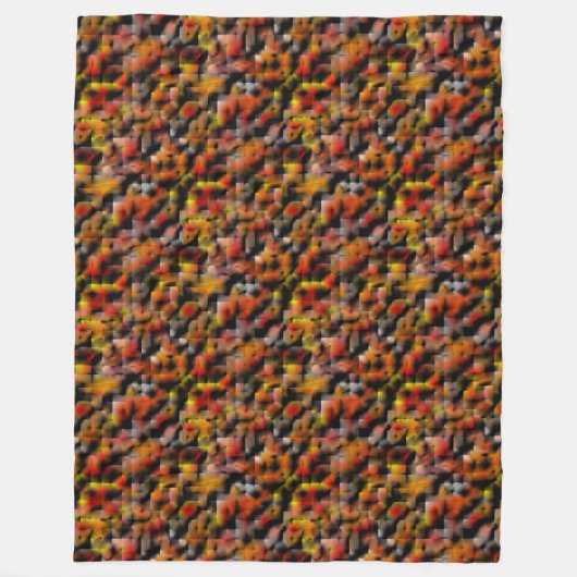 Mosaik mit Mischung aus roten und geschnitzten Far Fleecedecke (Vorderseite)