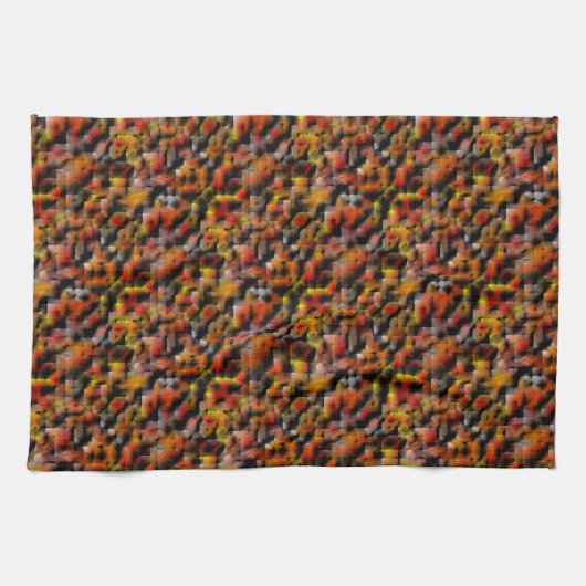 Mosaik mit Mischung aus roten und geschnitzten Far Geschirrtuch (Horizontal)