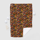 Mosaik mit Mischung aus roten und geschnitzten Far Golfhandtuch (Insitu)