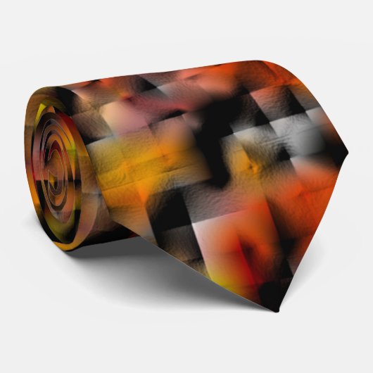 Mosaik mit Mischung aus roten und geschnitzten Far Krawatte (Gerollt)