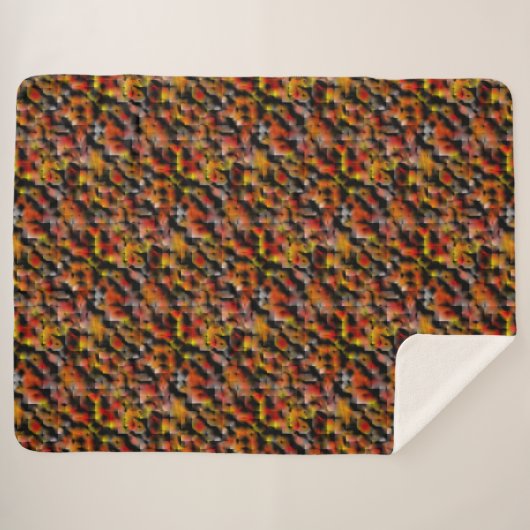 Mosaik mit Mischung aus roten und geschnitzten Far Sherpadecke (Vorderseite (Horizontal))