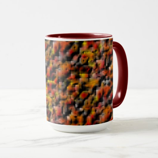 Mosaik mit Mischung aus roten und geschnitzten Far Tasse (VorderseiteRechts)