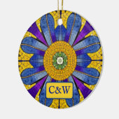 Mosaik mit römischen Fliesen - Ihr Text auf Keramik Ornament (Links)