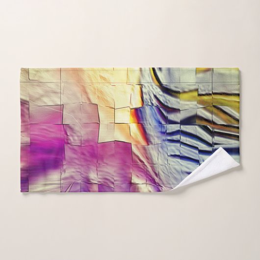 Mosaik mit rosa gelber Textur und weichem Schnitzw Badhandtuch Set (Handtuch)