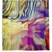 Mosaik mit rosa gelber Textur und weichem Schnitzw Duschvorhang (Vorderseite)