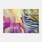 Mosaik mit rosa gelber Textur und weichem Schnitzw Fußmatte (Vorderseite)