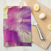 Mosaik mit rosa gelber Textur und weichem Schnitzw Geschirrtuch (Viertel Falte)