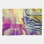 Mosaik mit rosa gelber Textur und weichem Schnitzw Geschirrtuch (Horizontal)