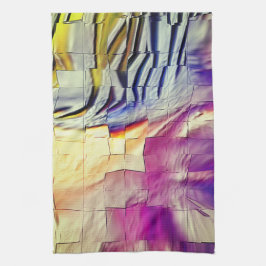 Mosaik mit rosa gelber Textur und weichem Schnitzw Geschirrtuch