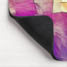 Mosaik mit rosa gelber Textur und weichem Schnitzw Mousepad