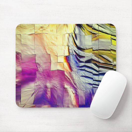 Mosaik mit rosa gelber Textur und weichem Schnitzw Mousepad (Mit Mouse)