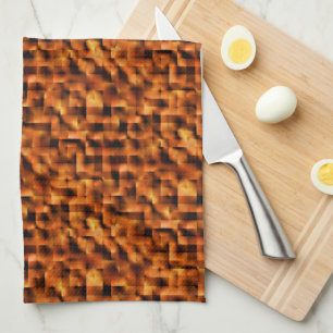 Mosaik mit tiefroten bis orangefarbenen Flecken Geschirrtuch
