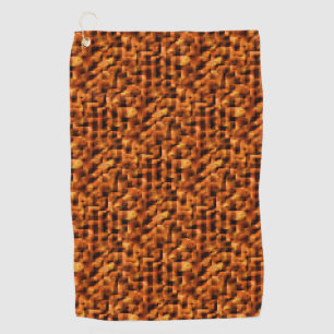 Mosaik mit tiefroten bis orangefarbenen Flecken Golfhandtuch