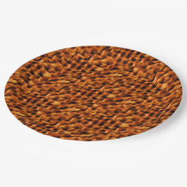 Mosaik mit tiefroten bis orangefarbenen Flecken Pappteller