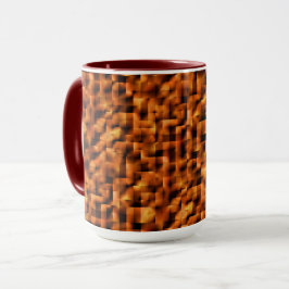 Mosaik mit tiefroten bis orangefarbenen Flecken Tasse