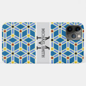 Mosaik Modern Monogram #3 Case-Mate iPhone Hülle (Rückseite (Horizontal))