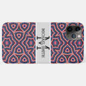 Mosaik Modern Monogram #4 Case-Mate iPhone Hülle (Rückseite (Horizontal))