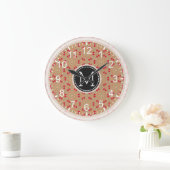 Mosaik Modern Monogram #4 Große Wanduhr (Zuhause)