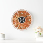 Mosaik Modern Monogram #5 Große Wanduhr (Zuhause)