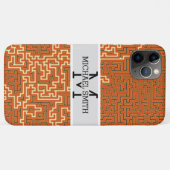 Mosaik Modern Monogram #6 Case-Mate iPhone Hülle (Rückseite (Horizontal))