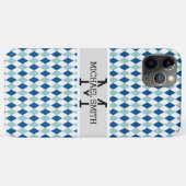 Mosaik Modern Monogram #7 Case-Mate iPhone Hülle (Rückseite (Horizontal))