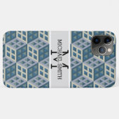 Mosaik Modern Monogram #9 Case-Mate iPhone Hülle (Rückseite (Horizontal))