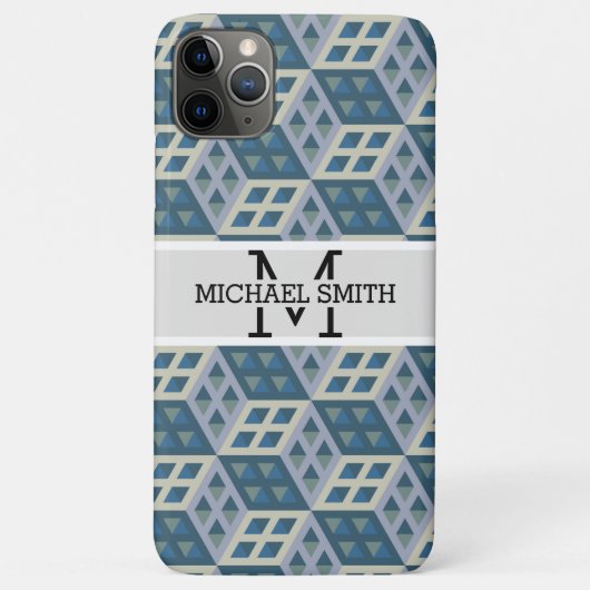 Mosaik Modern Monogram #9 Case-Mate iPhone Hülle (Rückseite)