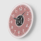 Mosaik Modern Monogram #9 Große Wanduhr (Winkel)