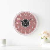 Mosaik Modern Monogram #9 Große Wanduhr (Zuhause)