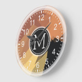 Mosaik Modernes Monogramm Große Wanduhr (Winkel)