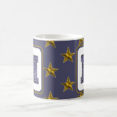 Mosaik Monogram Gold Stars Letter H Kaffeetasse (Mittel)