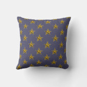 Mosaik Monogram Gold Stars Letter H Kissen (Rückseite)