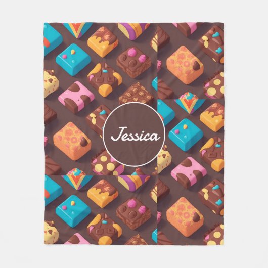 Mosaik Mosaik Cotton Candy Personalisiert Pattern Fleecedecke (Vorderseite)