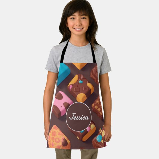 Mosaik Mosaik Cotton Candy Personalisiert Pattern Schürze (Insitu)