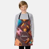 Mosaik Mosaik Cotton Candy Personalisiert Pattern Schürze (Getragen)