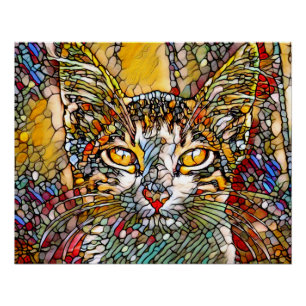 Mosaik Multicolor Cat 697 Poster