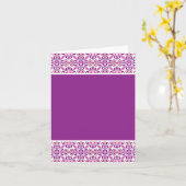 Mosaik-Muster BGF - lila Karte (Gelbe Blume)