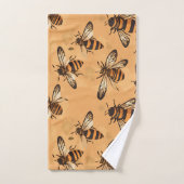 Mosaik-Muster für Afrikanische Biene Badhandtuch Set (Handtuch)