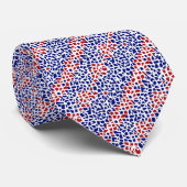 Mosaik Muster Red Blue Krawatte (Gerollt)