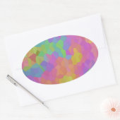 Mosaik Oil Slick Ovaler Aufkleber (Umschlag)