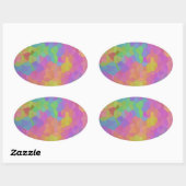 Mosaik Oil Slick Ovaler Aufkleber (Blatt)