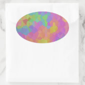 Mosaik Oil Slick Ovaler Aufkleber (Tasche)