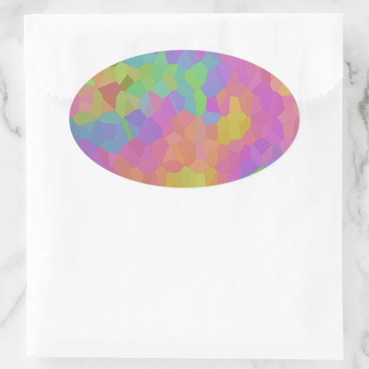 Mosaik Oil Slick Ovaler Aufkleber (Tasche)