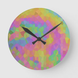 Mosaik Oil Slick Runde Wanduhr