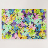 Mosaik Orchideen Wasserfarbe, Puzzle (Horizontal)