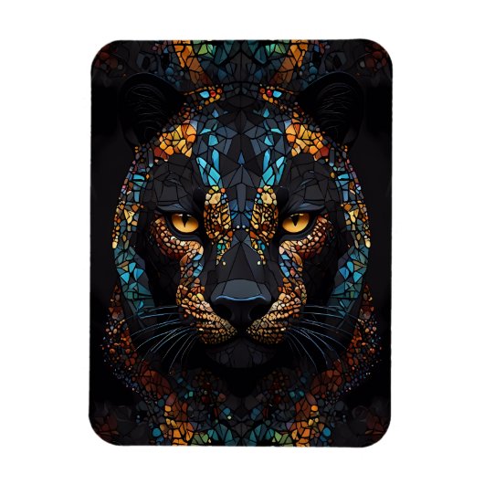 Mosaik Panther Art Magnet (Vertikal)