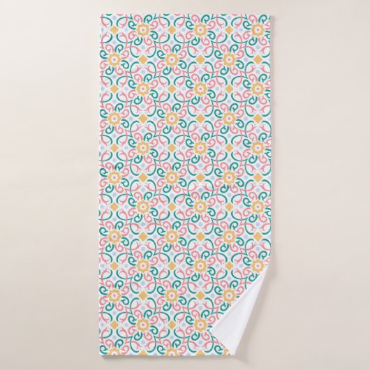 Mosaik/Pastellfarben/Frühling Badehandtuch (Badehandtuch)