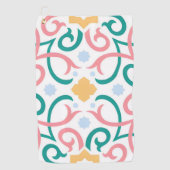 Mosaik/Pastellfarben/Frühling Golfhandtuch (Vorderseite)